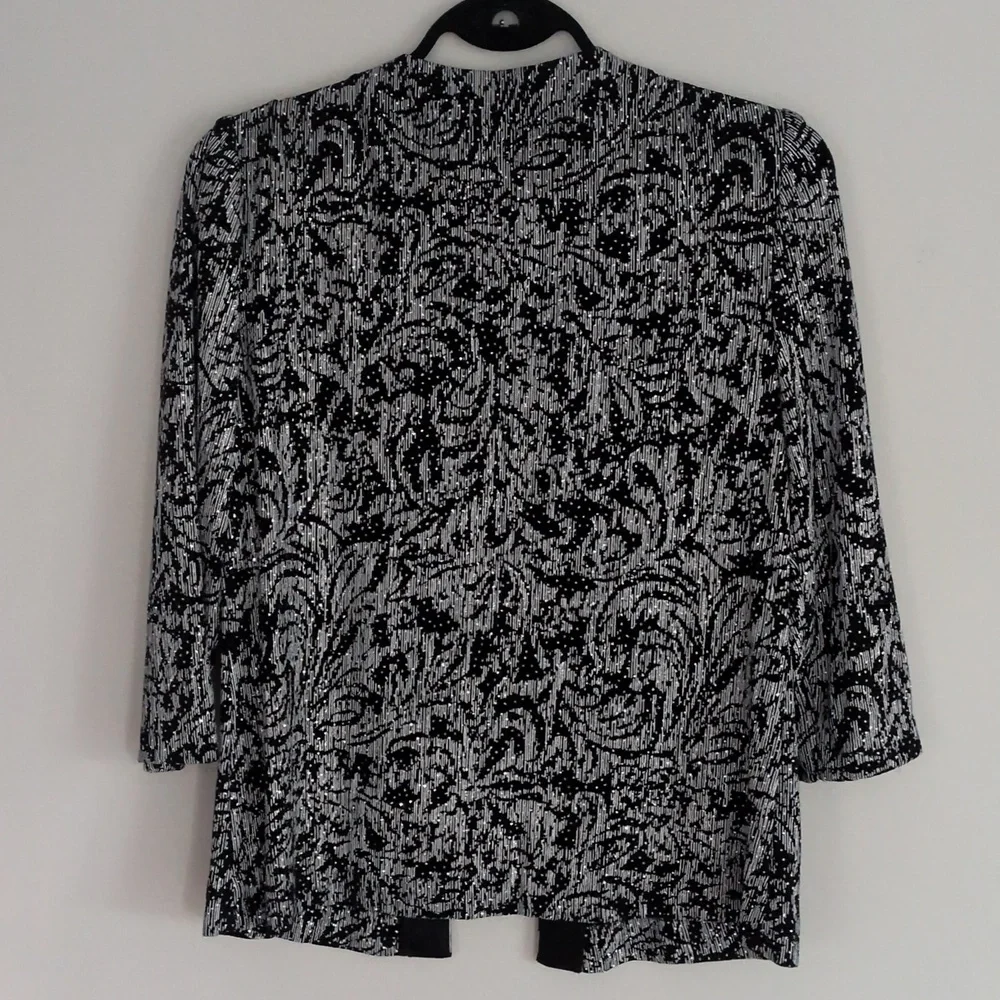 Vintage Alex Evenings Open Sparkly Cardigan Jacket M - Picture 3 of 4